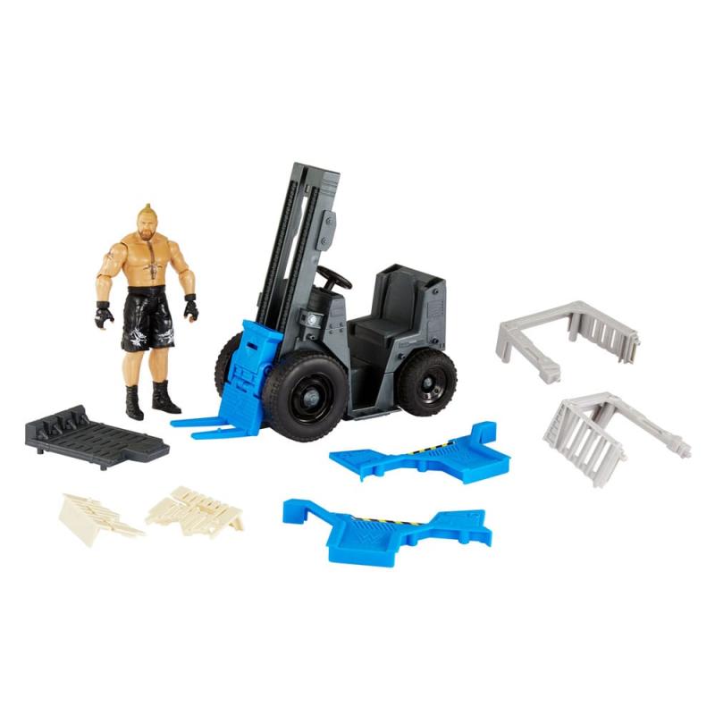 WWE Wrekkin' Vehicle Slam 'N Stack Forklift with Brock Lesnar Action Figure 15 cm