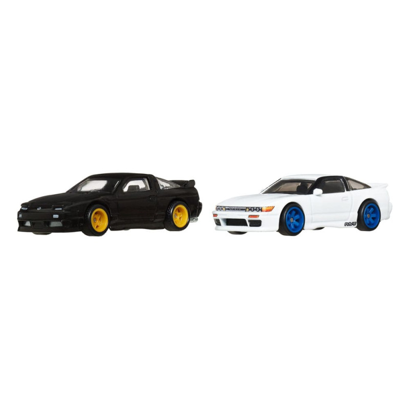 Hot Wheels Premium Car Culture Diecast Vehicle 2-Pack 1/64 '96 Nissan 180SX Type X & Nissan SilEight 3
