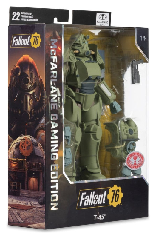 Fallout 76 Gaming Edition Action Figure T-45 Military Armor (Red Platinum Edition) 20 cm 7