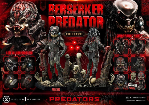 Predators Statue Berserker Predator Deluxe Bonus Version 100 cm 4