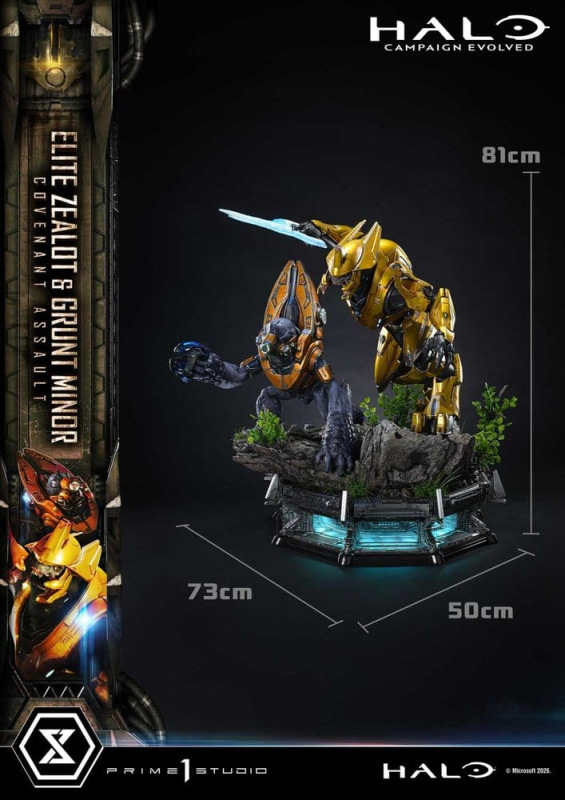Halo: Campaign Evolved Ultimate Premium Masterline Series Statue 1/4 Elite Zealot & Grunt Minor: Cov 12
