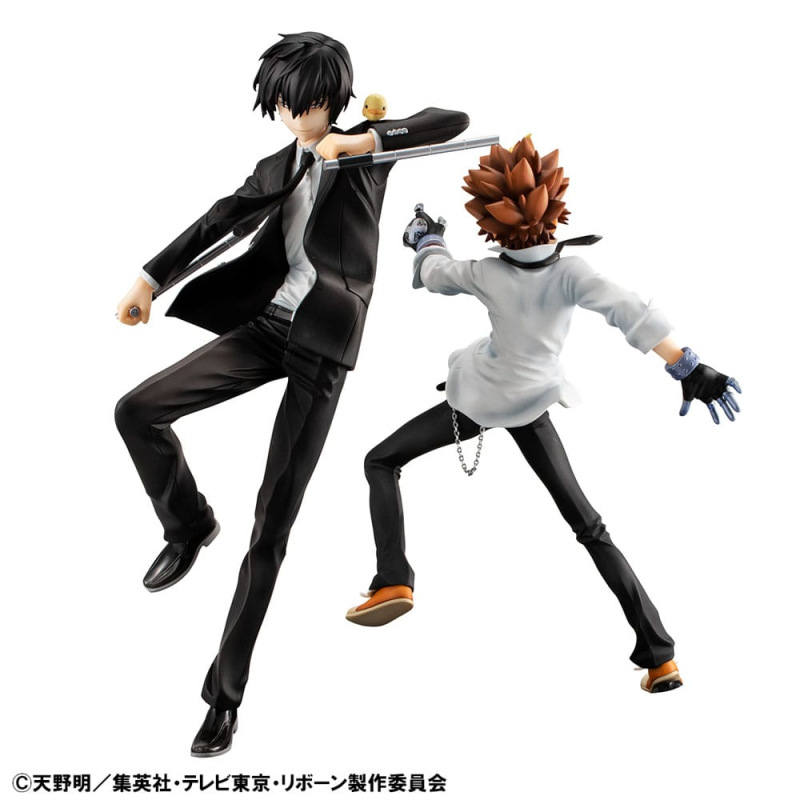Katekyo Hitman Reborn! G.E.M. Series PVC Statue Tsunayoshi Sawada & Kyoya Hibari & Reborn Set 21 cm 4