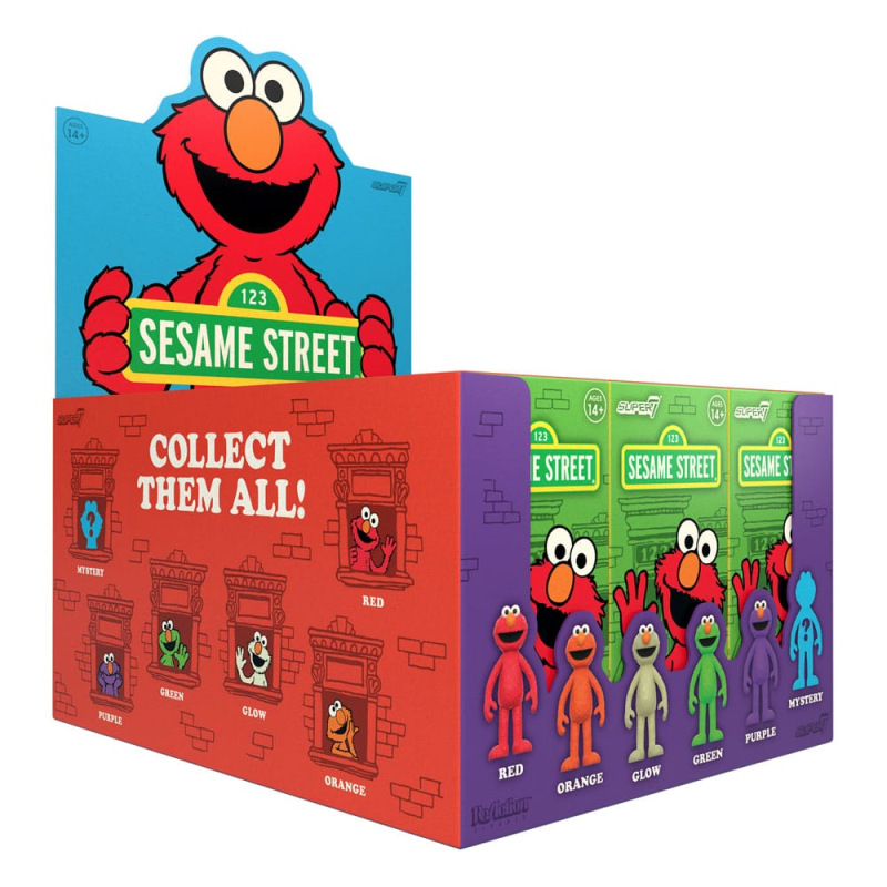 Sesame Street ReAction Action Figures 10 cmWave 04 Elmo Blind Box Display (12) 14