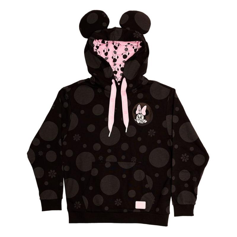 Disney by Loungefly Hoodie Sweater Unisex Minnie Rocks the Dots Florals Size XL