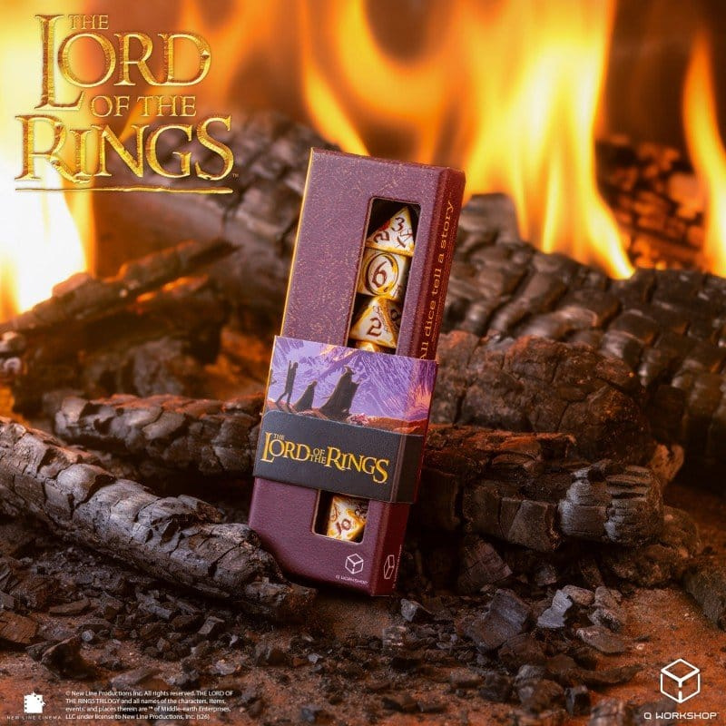 The Lord of the Rings Full Art Dice Set of 7 Ring-bearers (Whitefire Radiance) 9