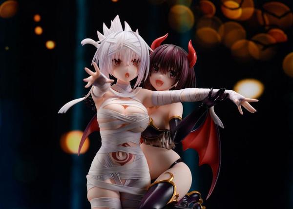 Ayakashi Triangle PVC Statue Matsuri Kazamaki & Suzu Kanade & Shirogane 25 cm