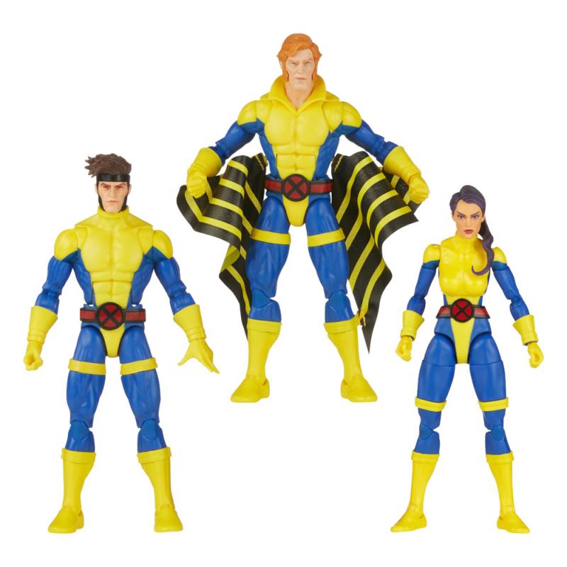 X-Men 60th Anniversary Marvel Legends Action Figure 3-Pack Gambit, Marvel's Banshee, Psylocke 1
