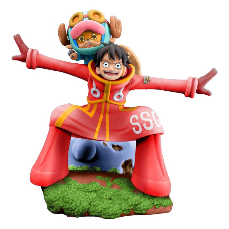 One Piece Petitrama PVC Mini Statue Logbox Re Birth Egghead Set 9 cm