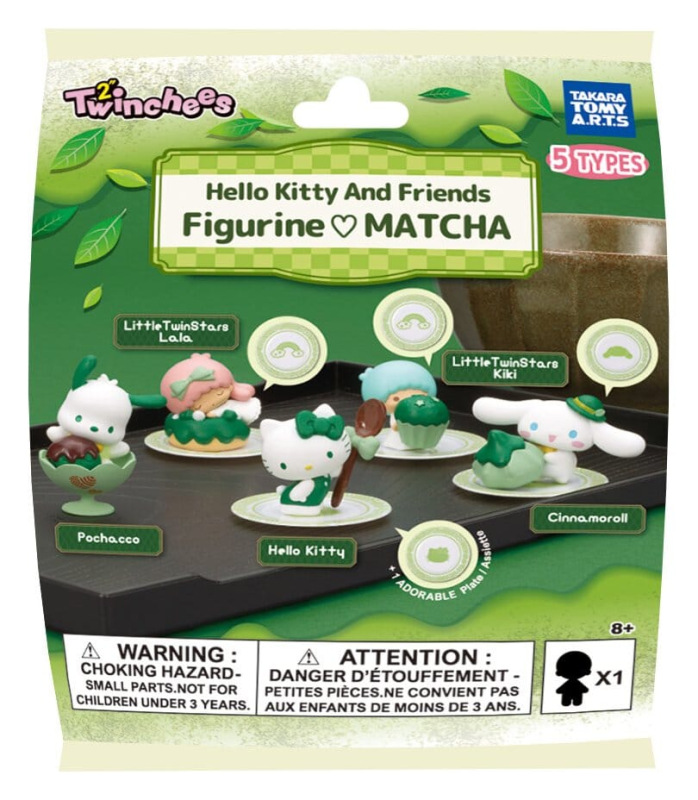 Sanrio Twinchees Mini Figures Hello Kitty & Friends I Love Matcha 5 cm Blind Pack Display (24) 8