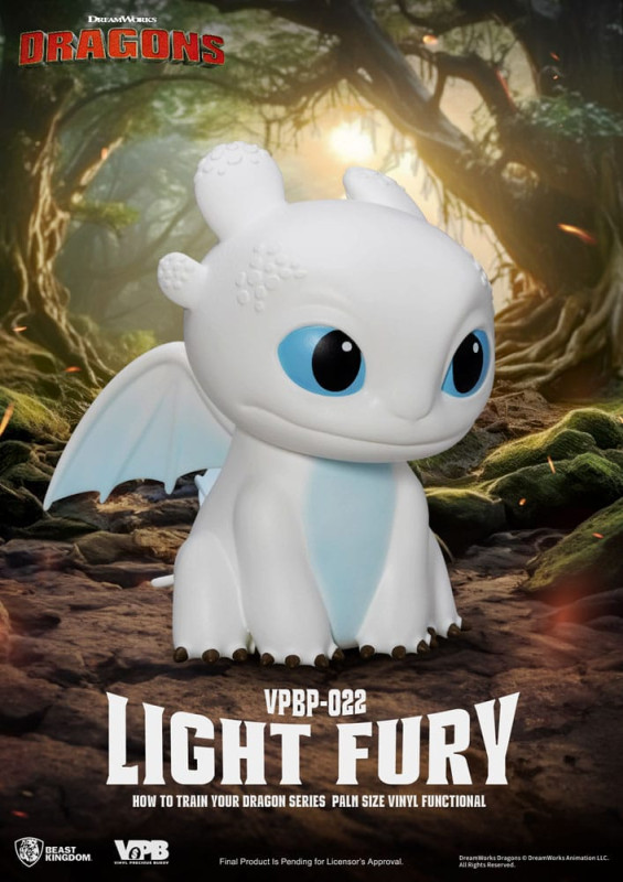 How To Train Your Dragon Piggy Vinyl Bank Light Fury 12 cm 1