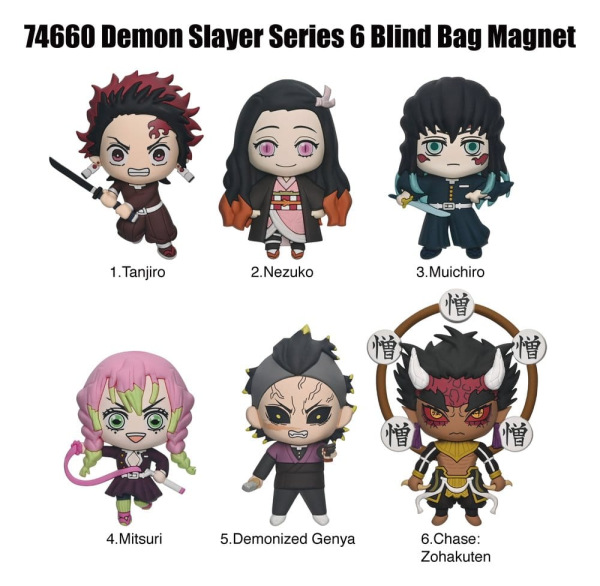 Demon Slayer 3D Foam Magnets Series 6 Blind Bag Display (12) 2