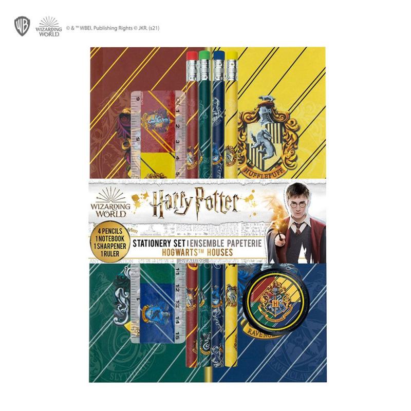 Harry Potter 6-Piece Stationery Set Hogwarts Houses
