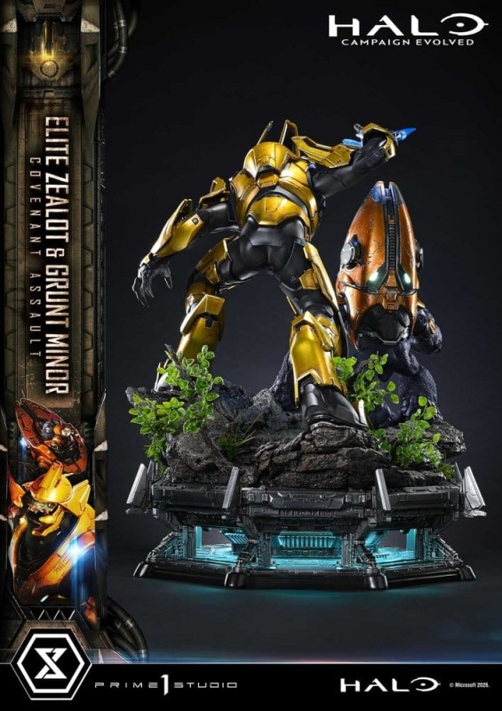Halo: Campaign Evolved Ultimate Premium Masterline Series Statue 1/4 Elite Zealot & Grunt Minor: Cov 11