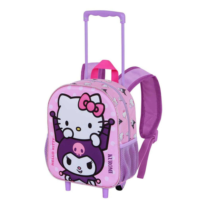 Sanrio 3D Backpack with Wheels Hello Kitty Playful Pink Small 2