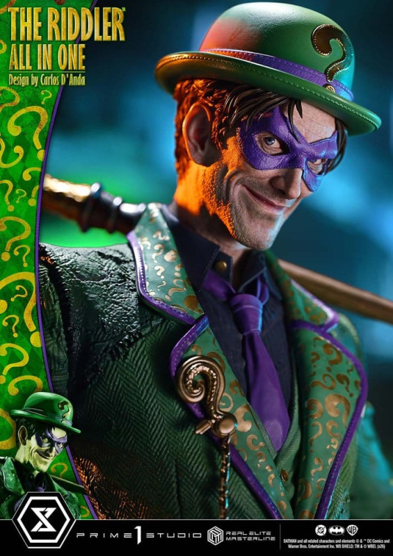 DC Comics Real Elite Masterline Series Statue 1/3 The Riddler All In One (Design by Carlos D'Anda) 7 2