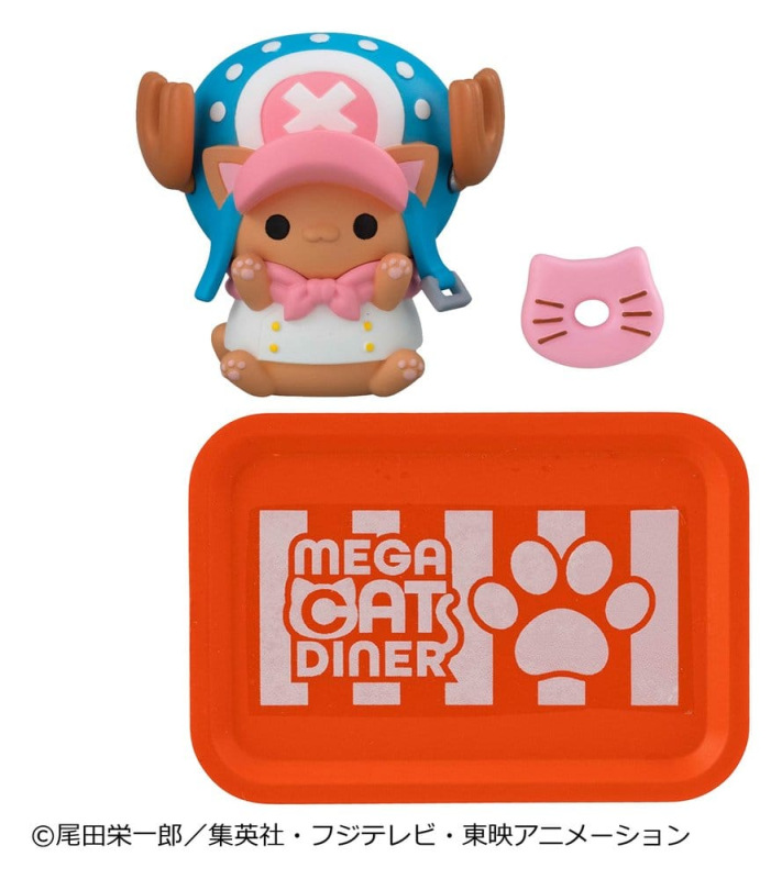 One Piece Mega Cat Project Mini Figures NyanPieceNyan! Diner! 3 cm Blind Box Display (6) 5