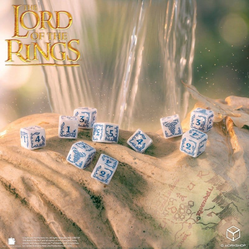 The Lord of the Rings: 10 D6 Dice Set Rivendell (Stone) 2