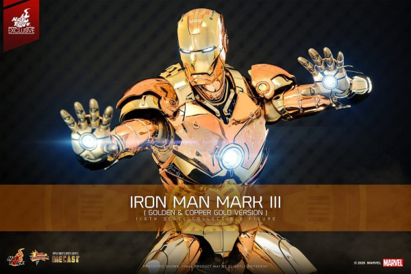 Iron Man Movie Masterpiece Diecast Action Figure 1/6 Iron Man Mark III (Golden & Copper Gold Version 1