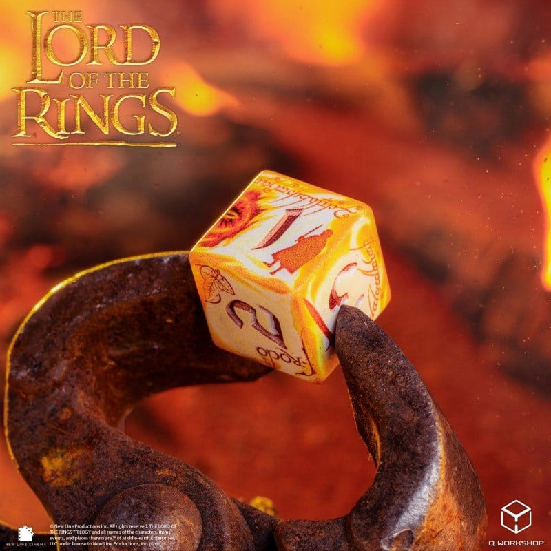 The Lord of the Rings Full Art Dice Set of 7 Ring-bearers (Whitefire Radiance) 5