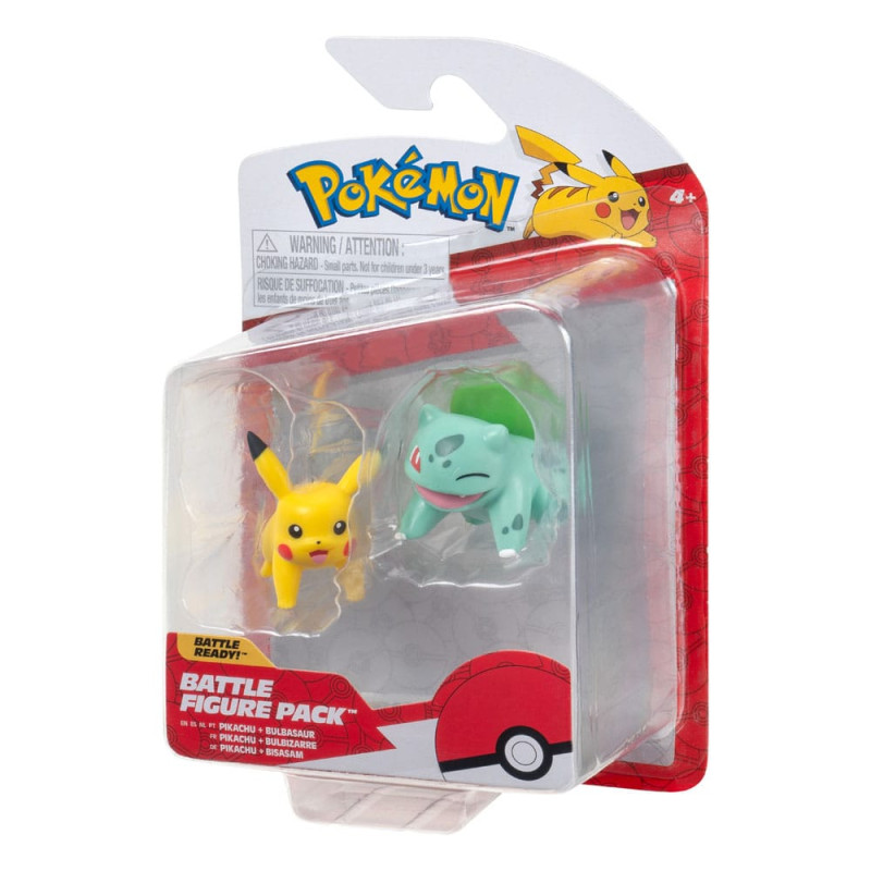 Pokémon Battle Figure First Partner Set Figure 2-Pack Bulbasaur #2, Pikachu #1 1