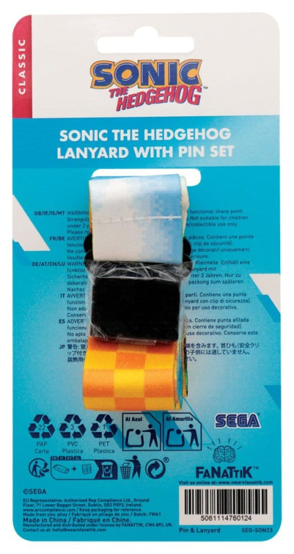 Sonic The Hedgehog Lanyard & Pin Badge Set 2