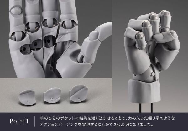 Takahiro Kagami PVC Artist Support Item Hand 1/1 Model Men /R White 22 cm 9