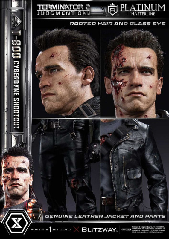 Terminator 2 Platimum Masterline Series Statue 1/3 T-800 Cyberdyne Shootout 74 cm 6