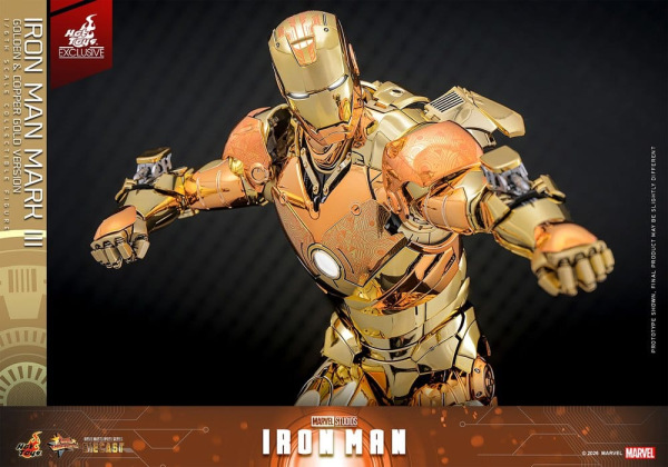 Iron Man Movie Masterpiece Diecast Action Figure 1/6 Iron Man Mark III (Golden & Copper Gold Version 9
