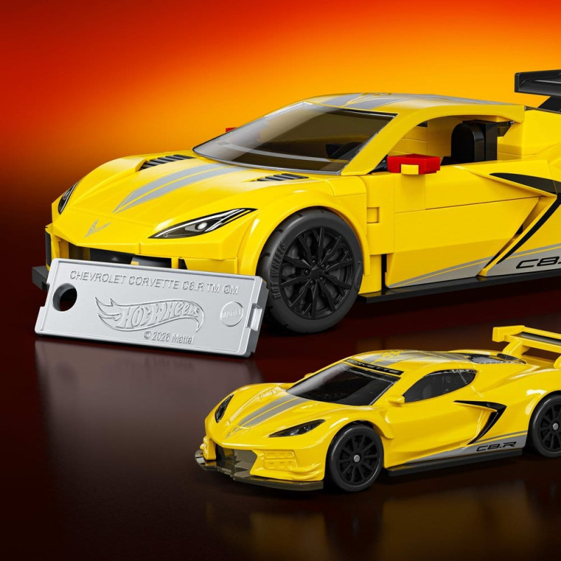 Hot Wheels Speed Mattel Brick Shop Building Set 1/32 '20 Corvette C8.R 4