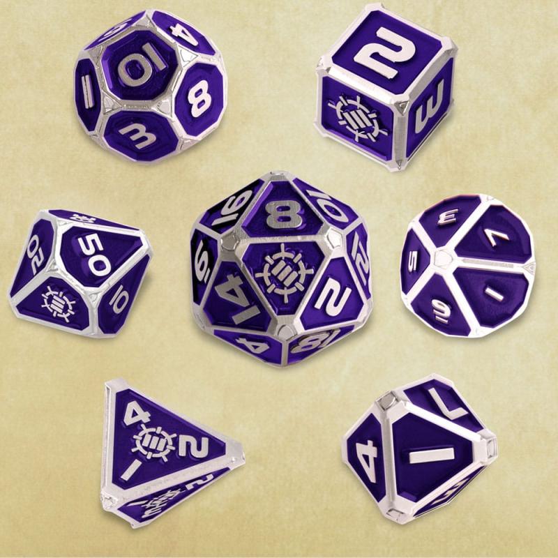 Enhance Tabletop Series Metal RPG Dice Set Purple (7) 1