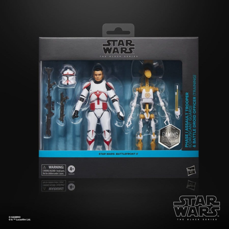 Star Wars: Battlefront II Black Series Action Figure 2-Pack Phase I Assault Trooper & Battle Droid O 1