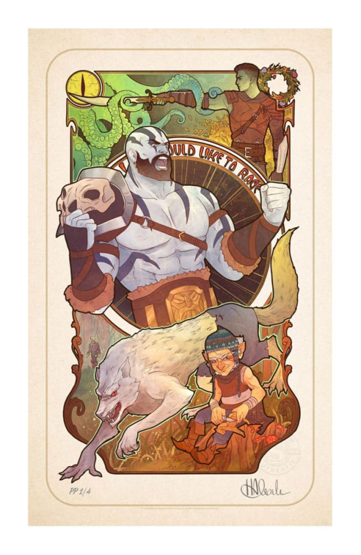 Critical Role Art Print Travis Willingham: 10th Anniversary Art Nouveau Illustrations 46 x 28 cm - u