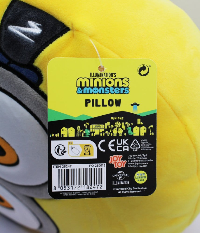 Minions 3 round plush cushion embroidered 30x10x30 cm 4