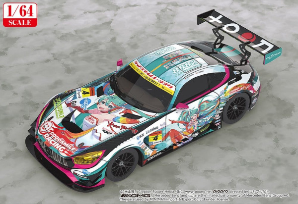 Hatsune Miku GT Project Vehicle 1/64 Good Smile Hatsune Miku AMG 2016 Super GT Ver. 7 cm 1