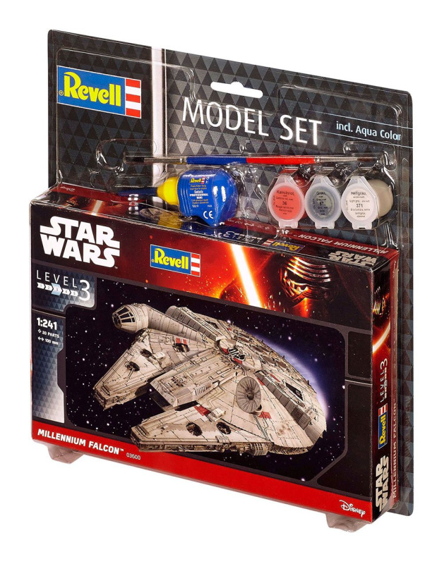Star Wars Model Kit 1/241 Model Set Millennium Falcon 10 cm 1