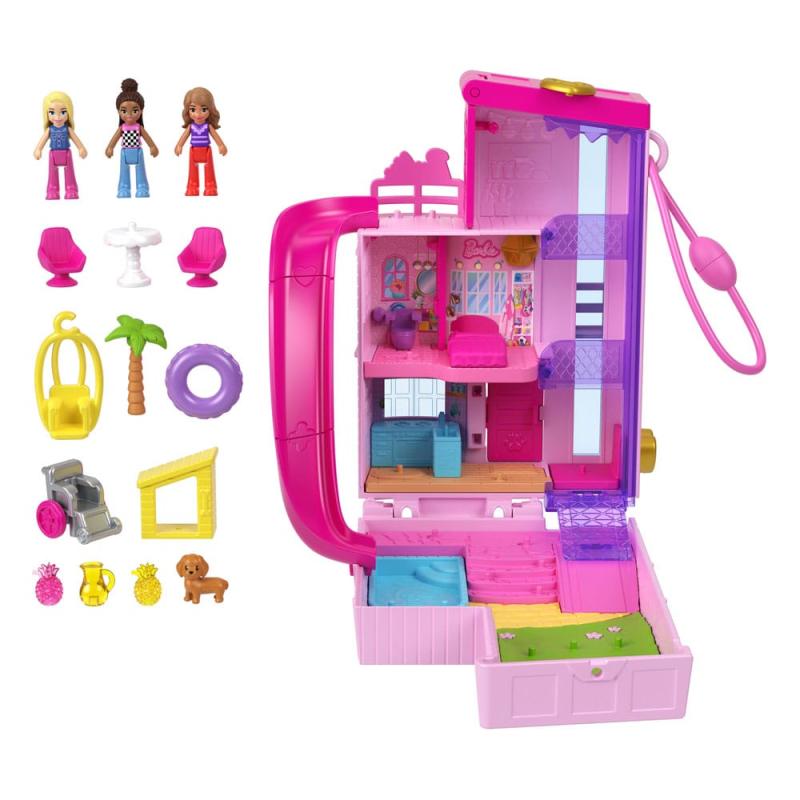 Barbie Polly Pocket Mini Figures & Playset Dollhouse