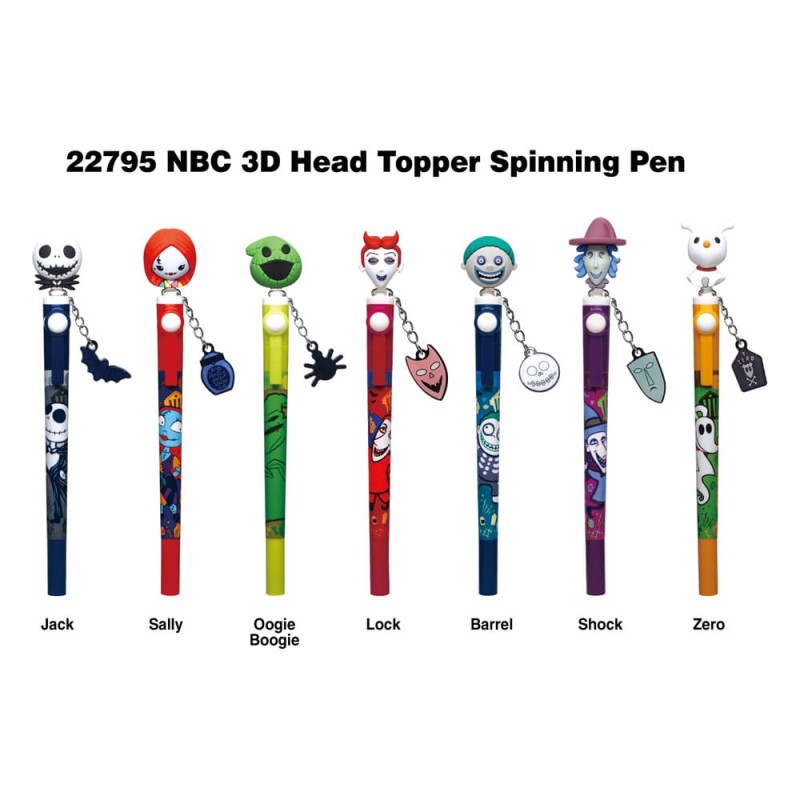 Nightmare before Christmas pen 3D Head Topper Spinning Pen 1