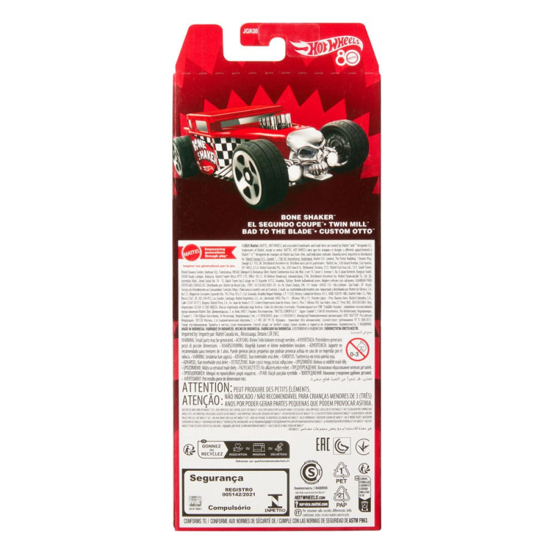 Hot Wheels Diecast Vehicle 5-Pack 1/64 80th Anniversary 9