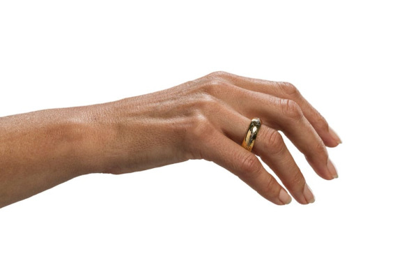 Lord of the Rings Tungsten Ring The One Ring (gold plated) Size 9 3