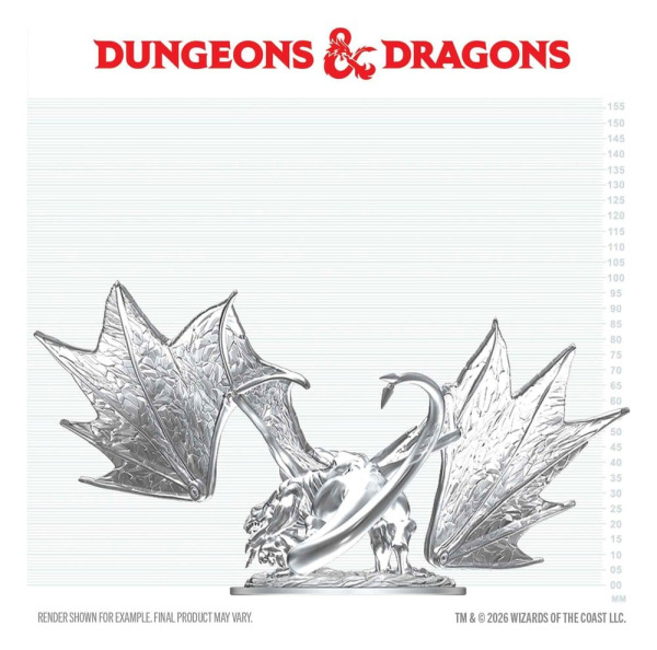 Dungeons & Dragons Nolzur's Marvelous Miniatures Unpainted Miniature Young Sapphire Dragon 20 cm 1