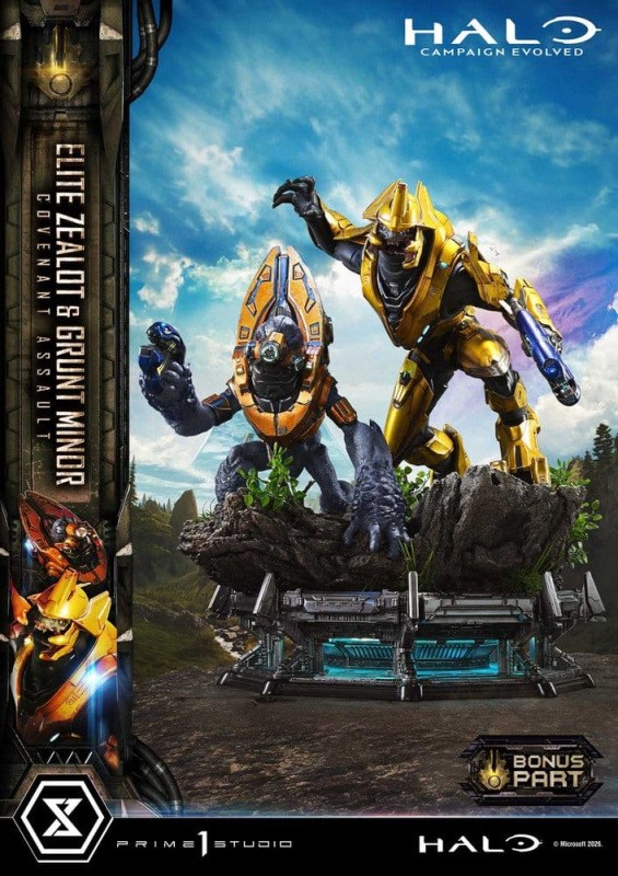 Halo: Campaign Evolved Ultimate Premium Masterline Series Statue 1/4 Elite Zealot & Grunt Minor: Cov 3