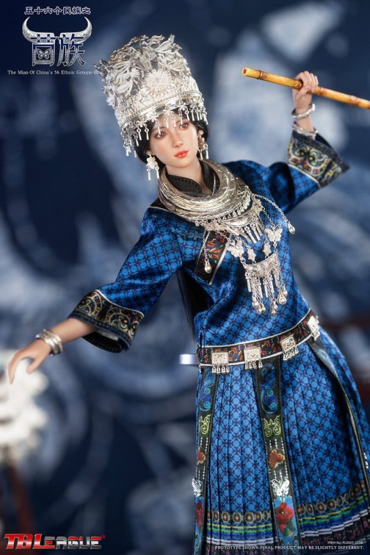 The Miao of China's 56 Ethnic Groups Figure 1/6 Blue 30 cm 7