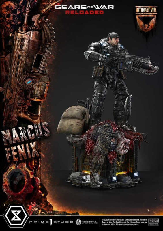 Gears of War: Reloaded Real Elite Masterline Series Statue 1/3 Marcus Fenix Ultimate Version 97 cm 11
