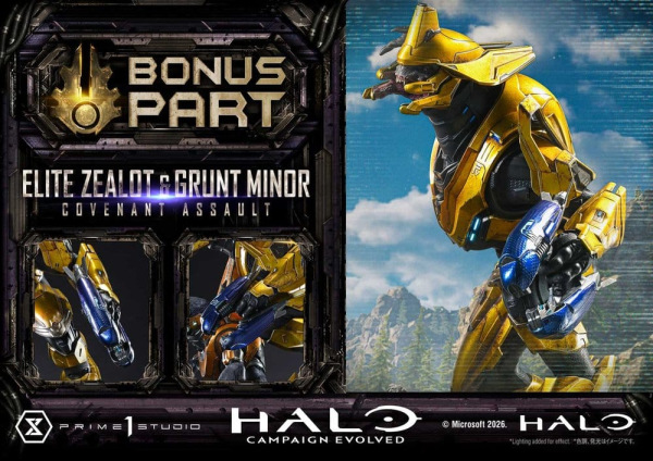 Halo: Campaign Evolved Ultimate Premium Masterline Series Statue 1/4 Elite Zealot & Grunt Minor: Cov 2