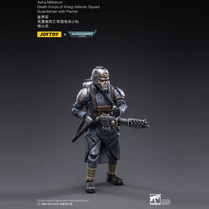 Warhammer 40k Action Figure 1/18 Death Korps of Krieg Veteran Squad Guardsman with Flamer 10 cm 5