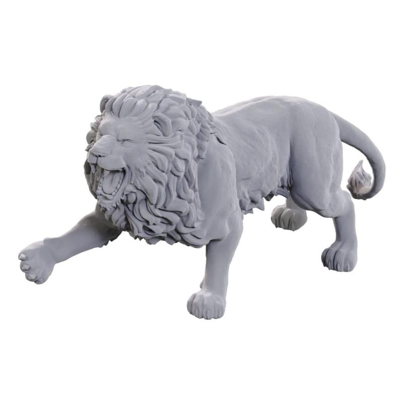 WizKids Deep Cuts Miniatures Unpainted Miniatures 2-Pack Stone Lion