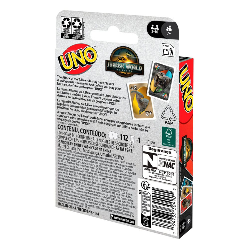 Jurassic World Rebirth UNO Card Game 3