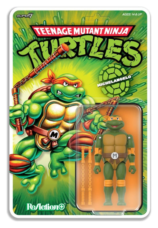Teenage Mutant Ninja Turtles ReAction+ Action Figure Wave 02 Michelangelo 3