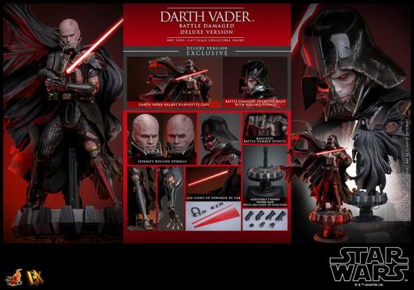 Star Wars Action Figure 1/6 Darth Vader (Battle Damaged) Deluxe Version 35 cm