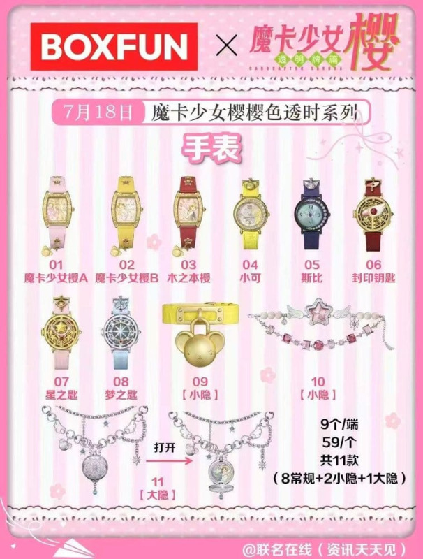Card Captor Sakura: Clear Card Wristwatch Sakura Clear Time Series Blind Box Display (9) 6